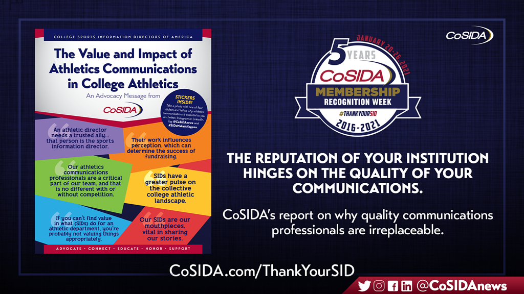 CoSIDA's New Advocacy Publication On The Value and Impact of College Athletics Communications